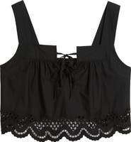 Rails Blythe Tie Front Cotton Crop Top