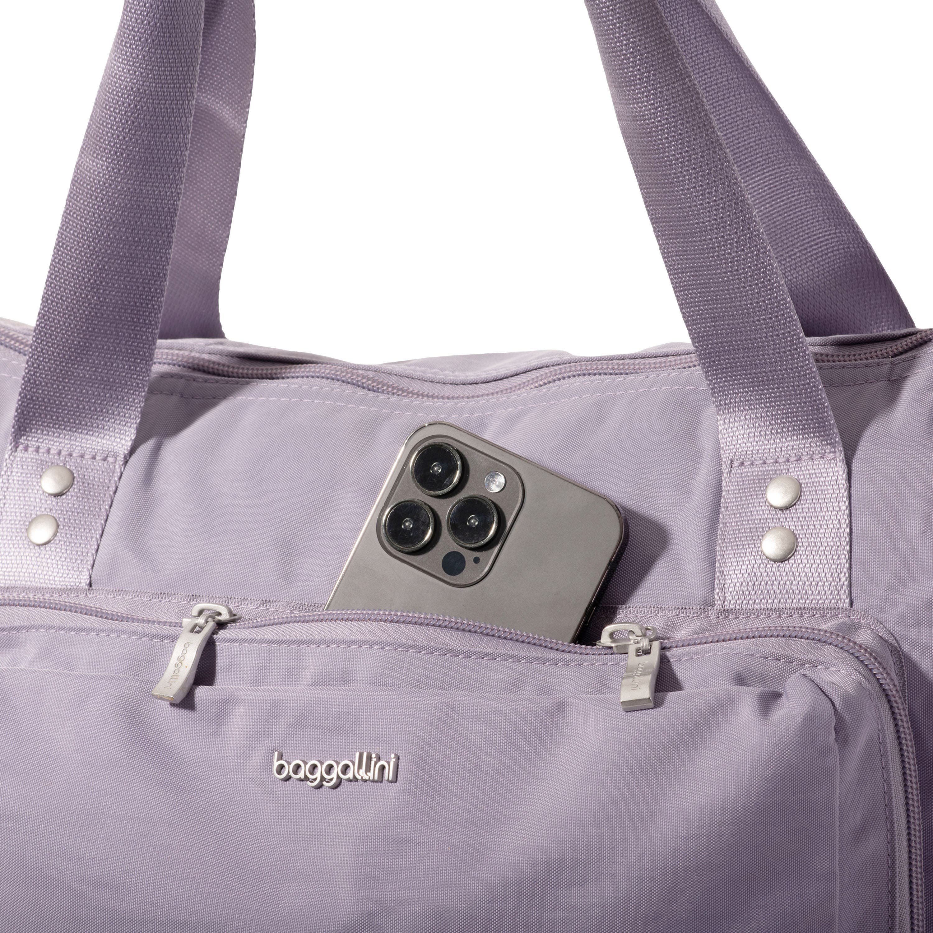 Carryall Expandable Packable Weekender Tote Bag, Alternate, color, LILAC