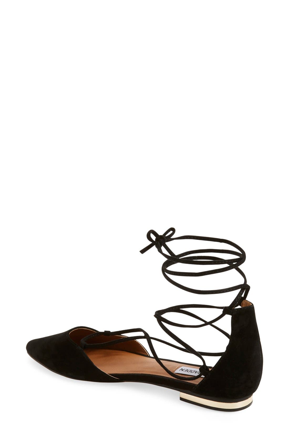 Steve Madden 'Sunshine' Lace-Up Flat, Alternate, color, 