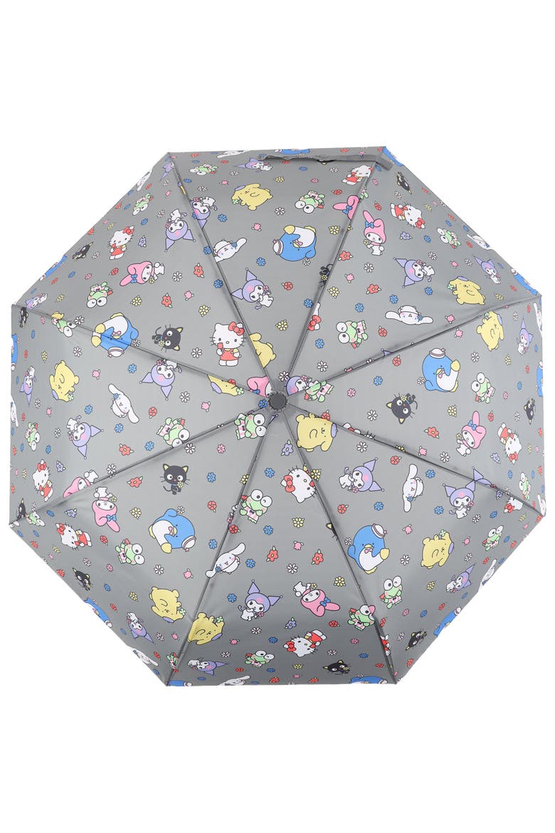 Nature All-Over Print Auto Open & Close Umbrella, Alternate, color, Grey