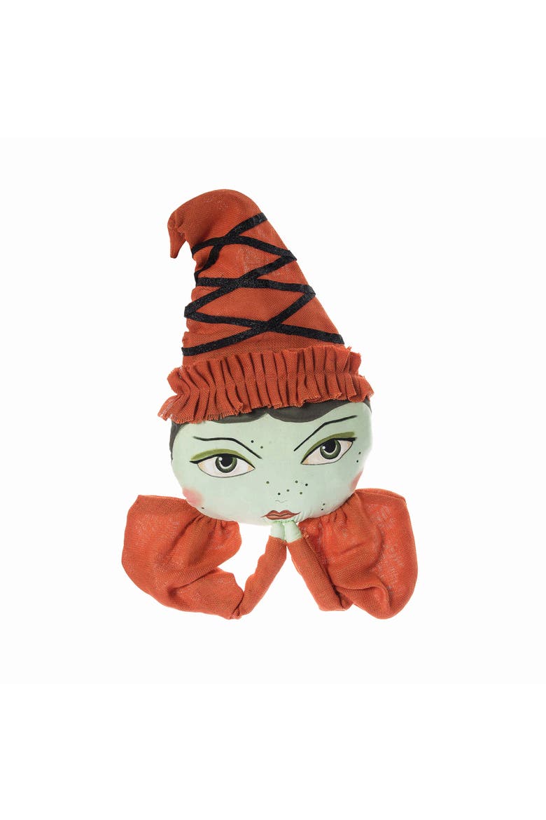 Larae Zombinaland Halloween Decorative Soft Figurine Pillow, Main, color, Orange