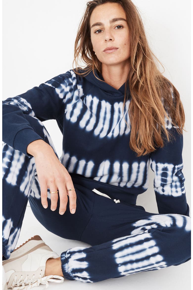 (Re)sourced Cotton Tie Dye Retro Sweatpants, Alternate, color, BENGALI INDIGO