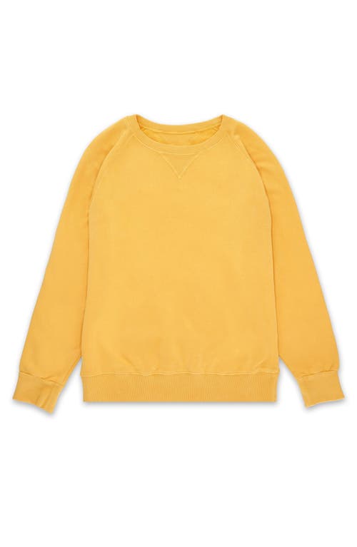 Fortela Harvard Brushed Jersey Raglan Sleeve Sweatshirt In Yellow