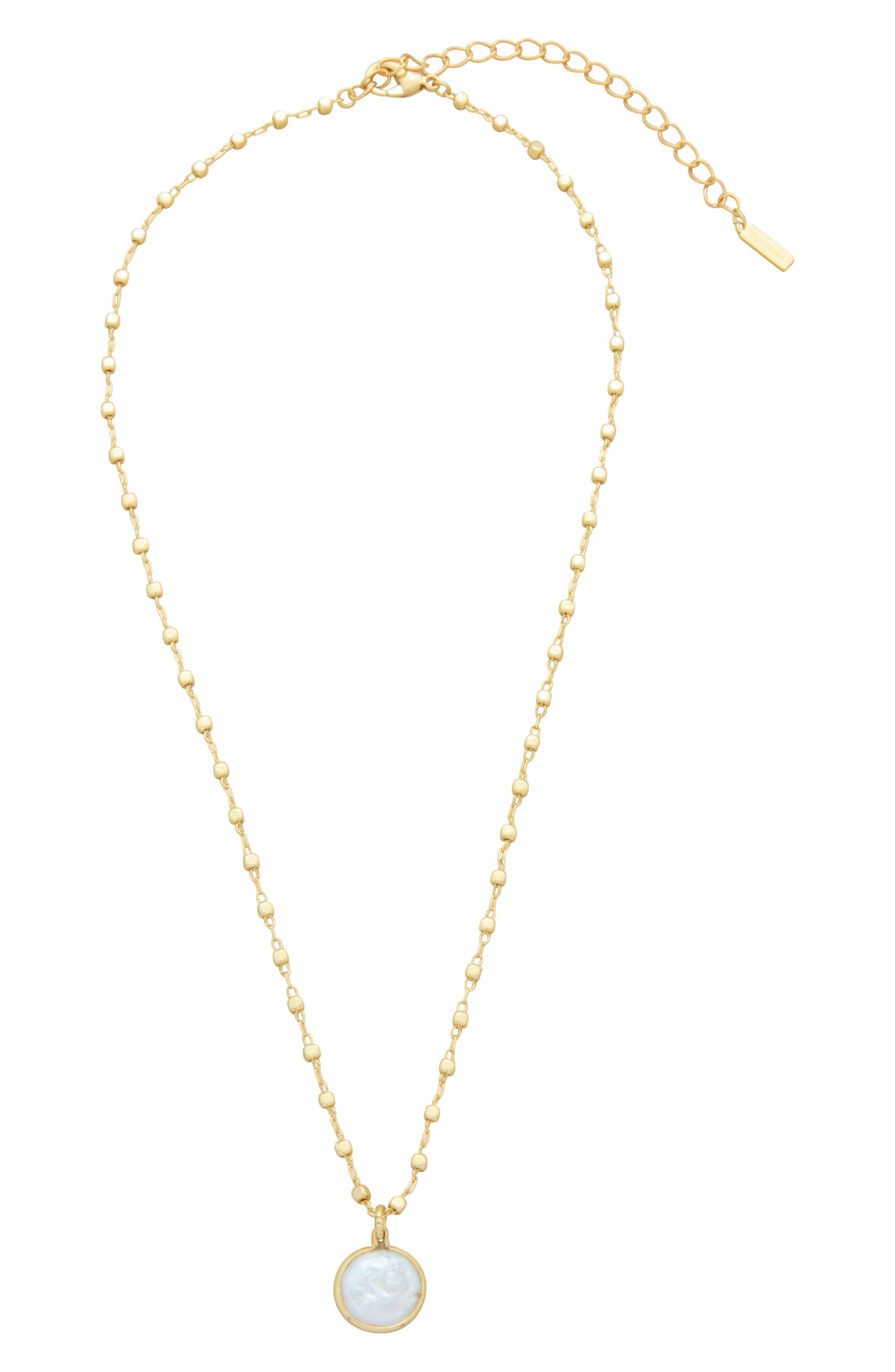 18k Gold Plated Freshwater Pearl Pendant Necklace
