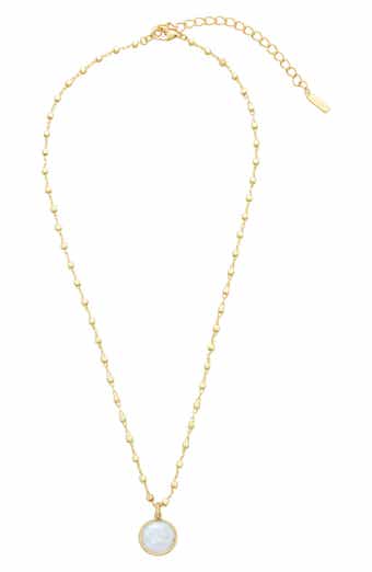 18k Gold Plated Freshwater Pearl Pendant Necklace