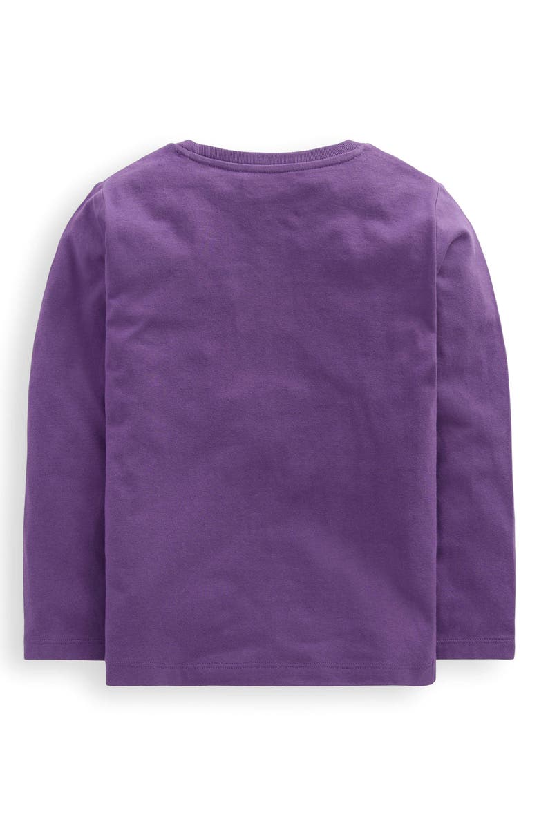 Mini Boden Kids' Long Sleeve Glow Superstitch T-Shirt, Alternate, color, Loganberry Bat
