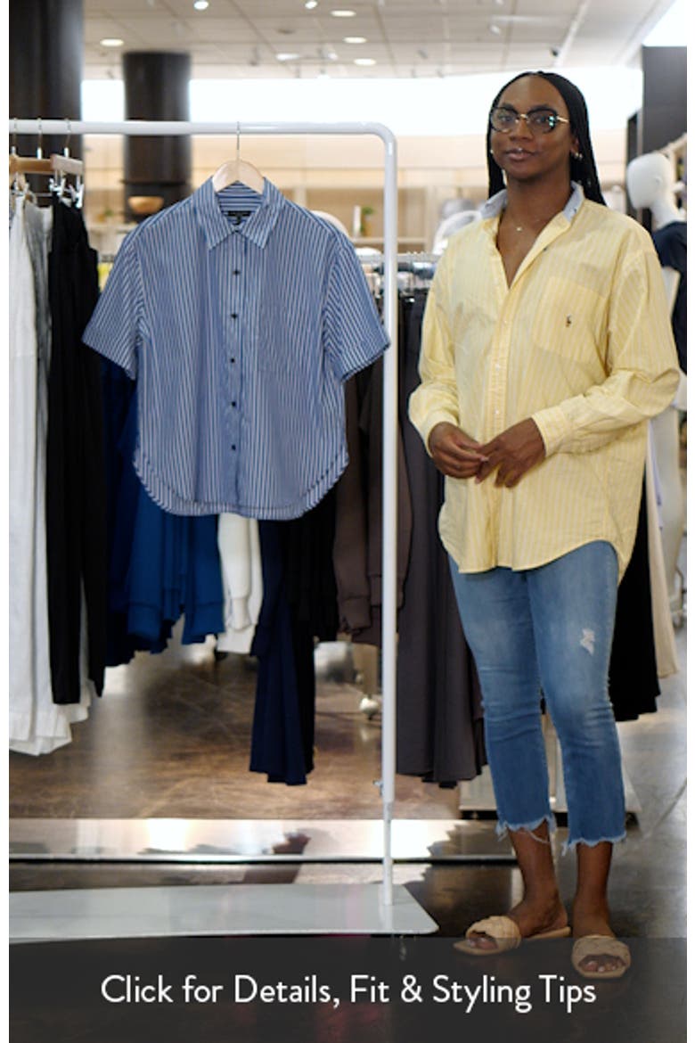 Connie Stripe Short Sleeve Poplin Button-Up Shirt video