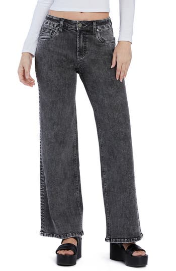 Hint Of Blu Happy Go Lucky Wide Leg Jeans