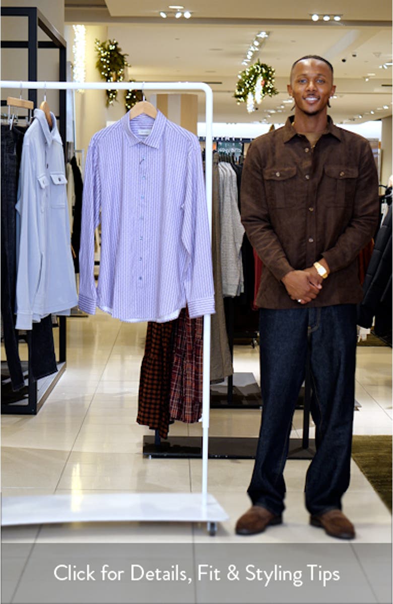 James OoohCotton<sup>®</sup> Leaf Print Button-Up Shirt, sales video thumbnail