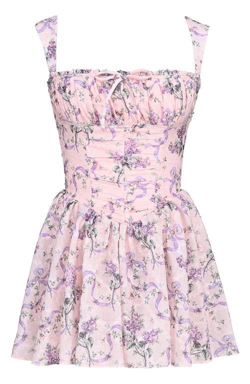 House Of Cb Ophelia Floral Fit & Flare Romper In Pink