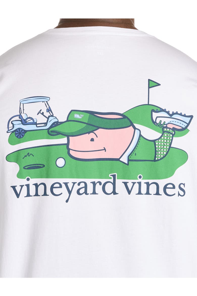 Big & Tall Golfer Whale Graphic Pocket T-Shirt, Alternate, color, WHITE CAP
