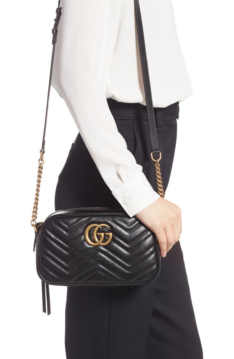 Gucci Small GG 2.0 Matelassé Leather Camera Bag, Alternate, color,