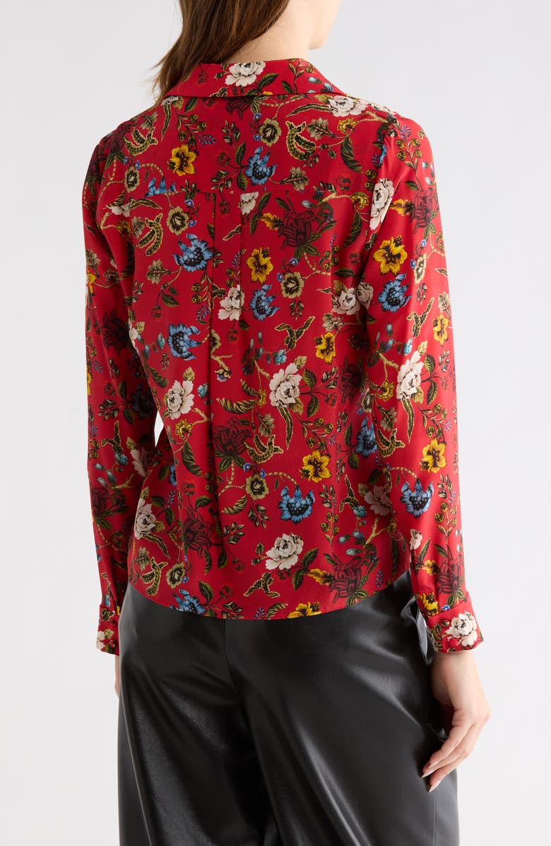 Alice + Olivia Eloise Floral Button-Up Shirt, Alternate, color, Tapestry Trails Sm Perfect Rub