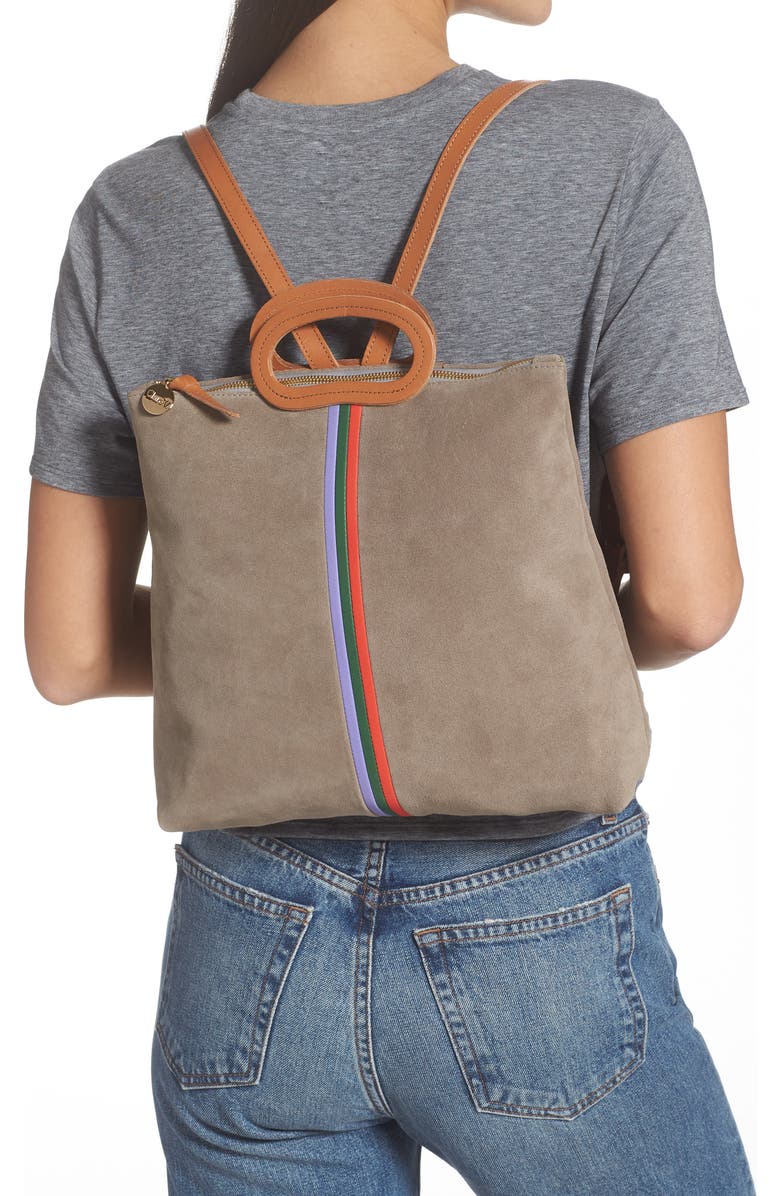 Clare V. Marcelle Suede Backpack, Alternate, color,