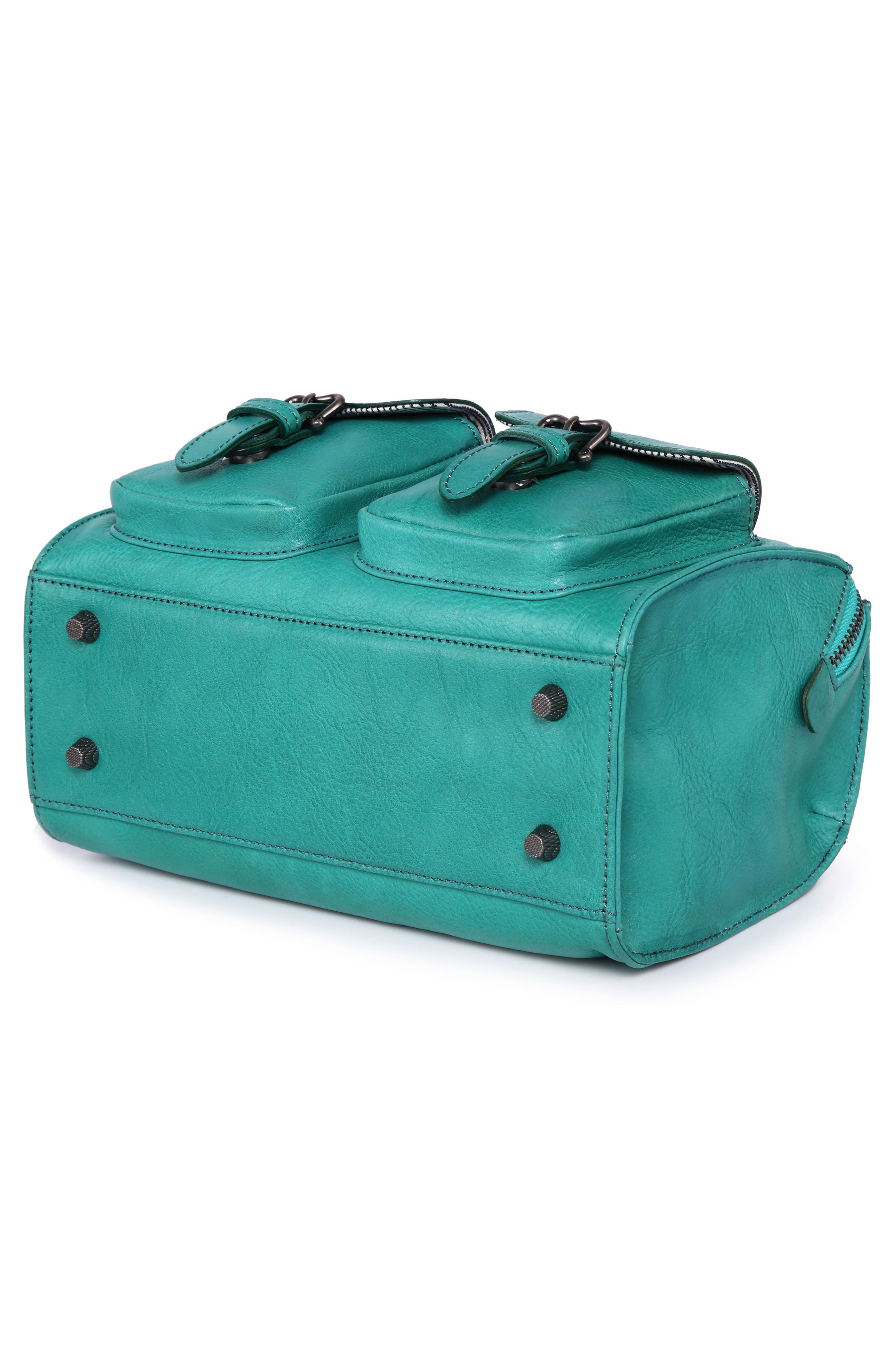 Las Luna Leather Crossbody Bag, Alternate, color, AQUA
