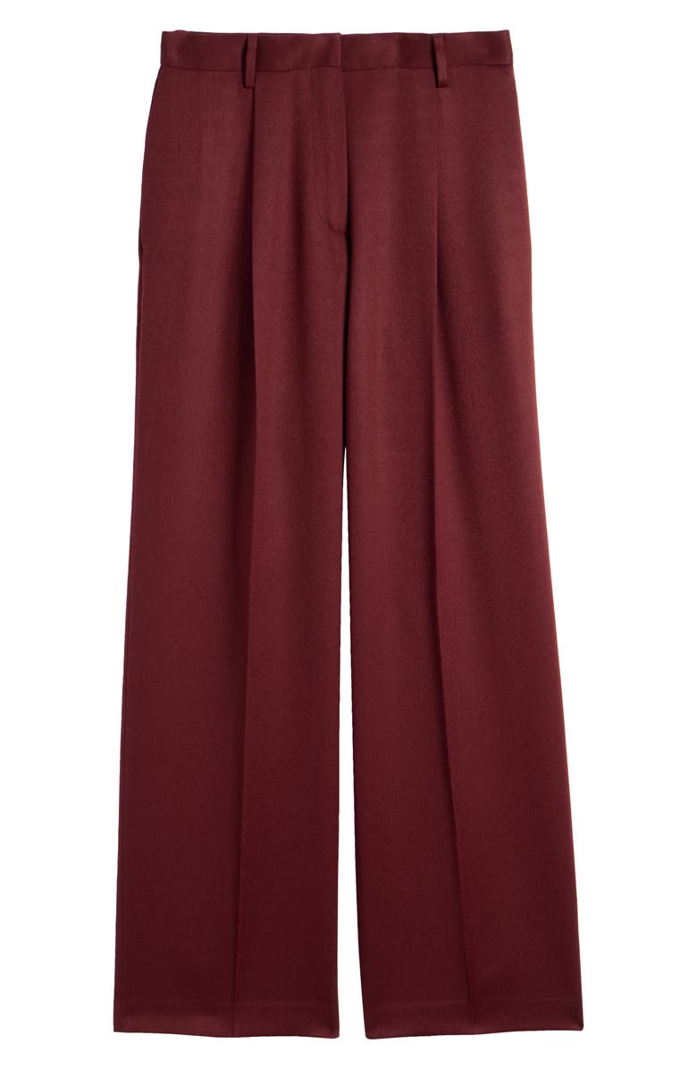 Dries Van Noten Portias Pleated Wool Pants, Alternate, color, Brique