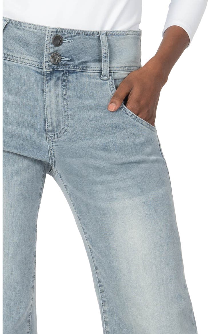 High Waist Fray Hem Wide Leg Jeans, Alternate, color, CONCLUSIVE