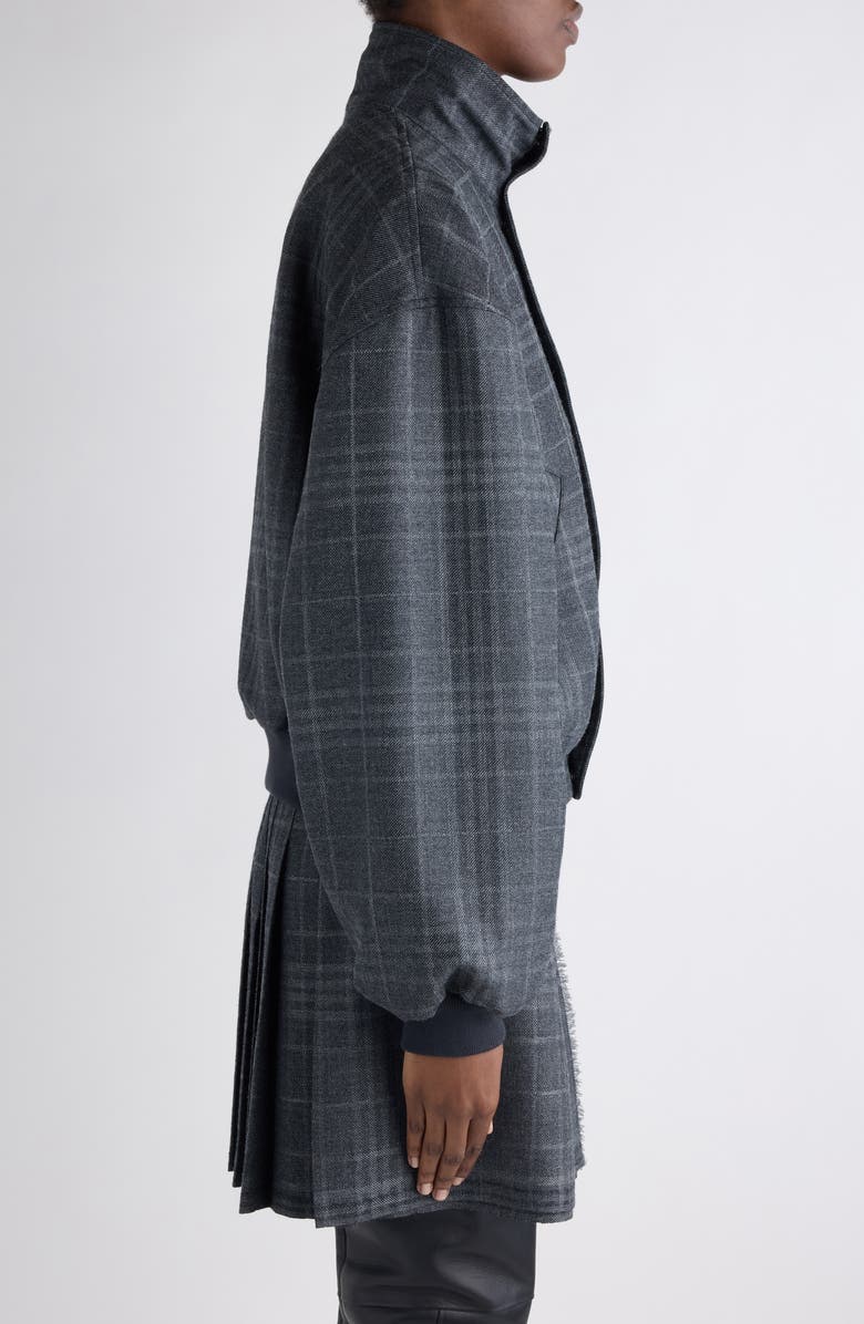 Balenciaga Reversible Wool Blouson Jacket, Alternate, color, Grey