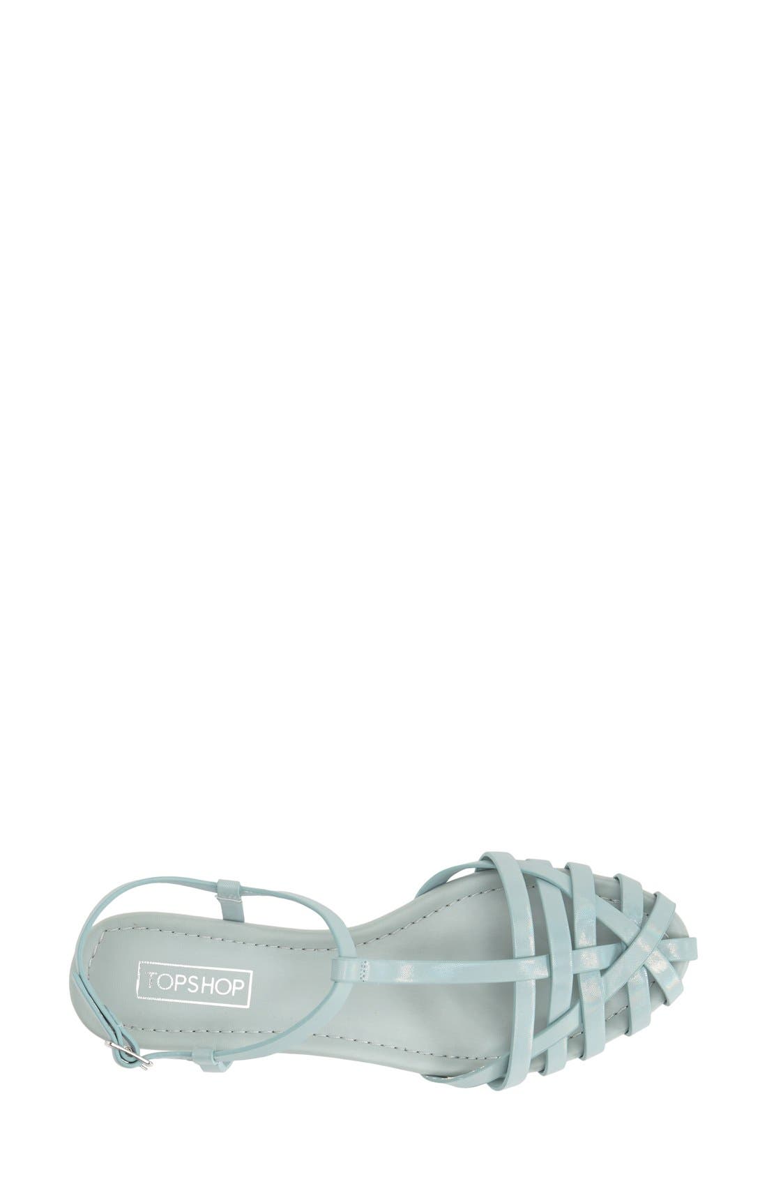'Habi' T-Strap Flat Sandal, Alternate, color, LIGHT GREEN