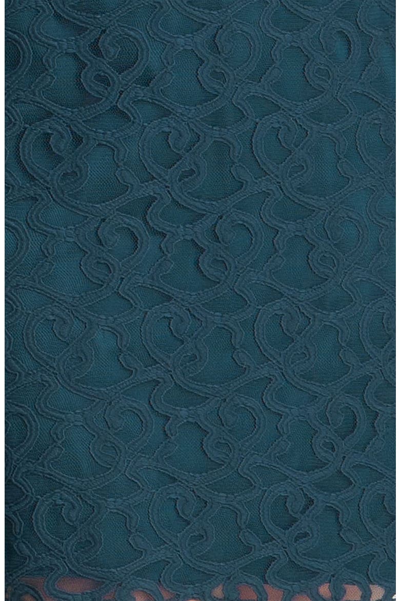 Soutache Illusion Bodice Dress, Alternate, color, PEACOCK