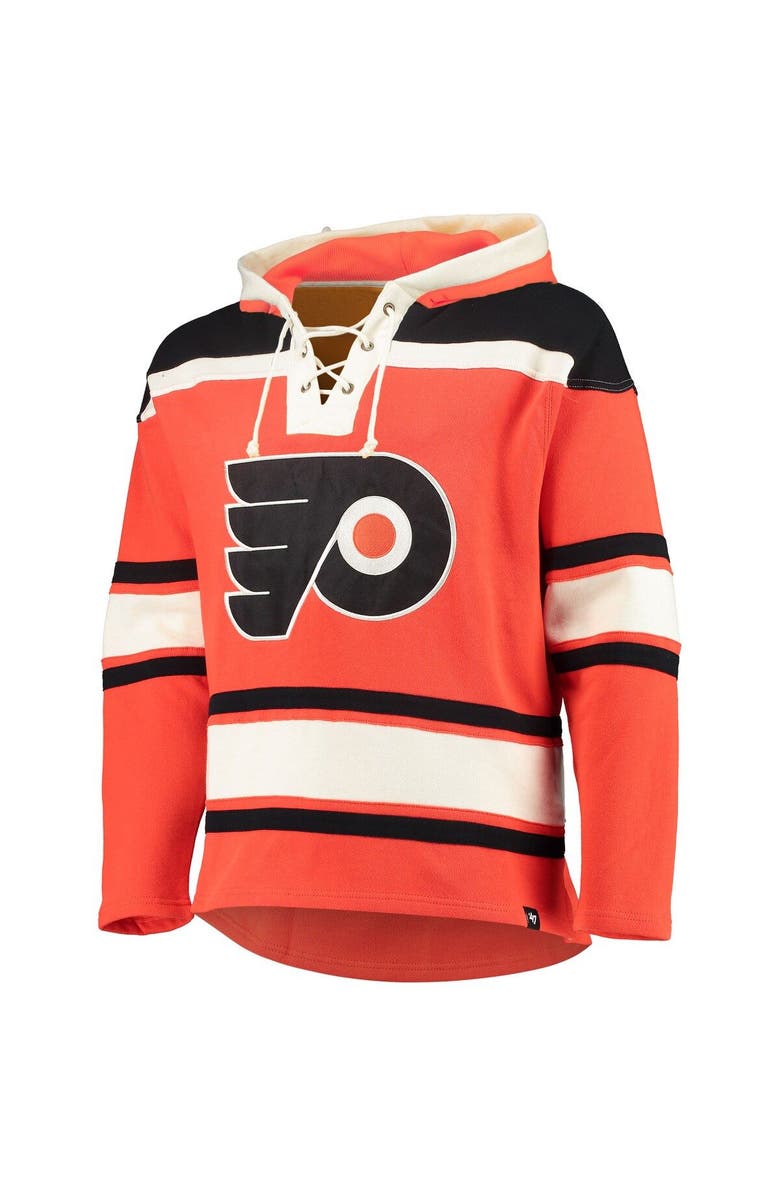 '47 Men's '47 Orange Philadelphia Flyers Superior Lacer Pullover Hoodie, Alternate, color,