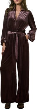 NEXT Long Sleeve Velvet Jumpsuit