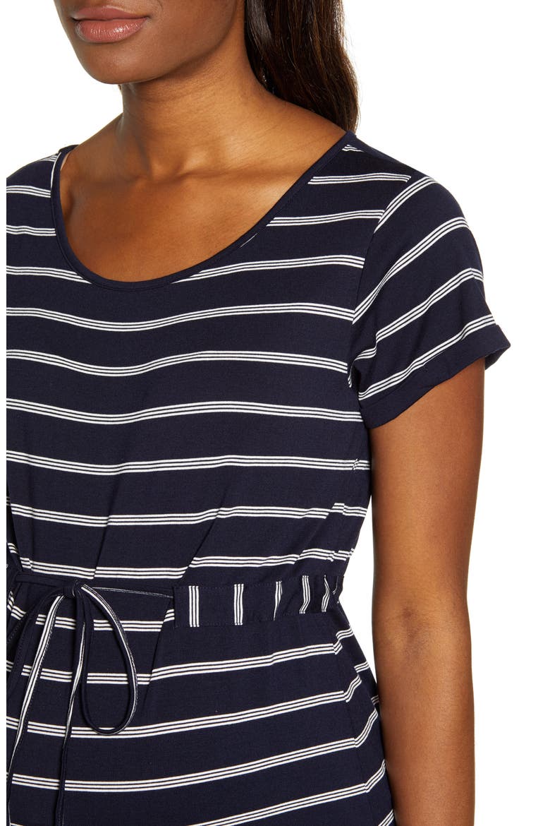 Drawstring Maternity Dress, Alternate, color, NAVY