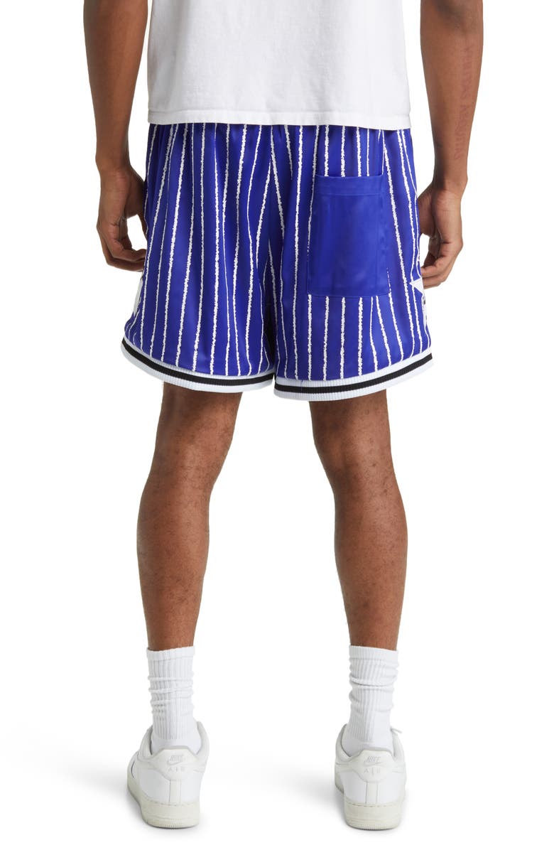 DIET STARTS MONDAY x '47 Dodgers Stripe Sateen Shorts, Alternate, color, 