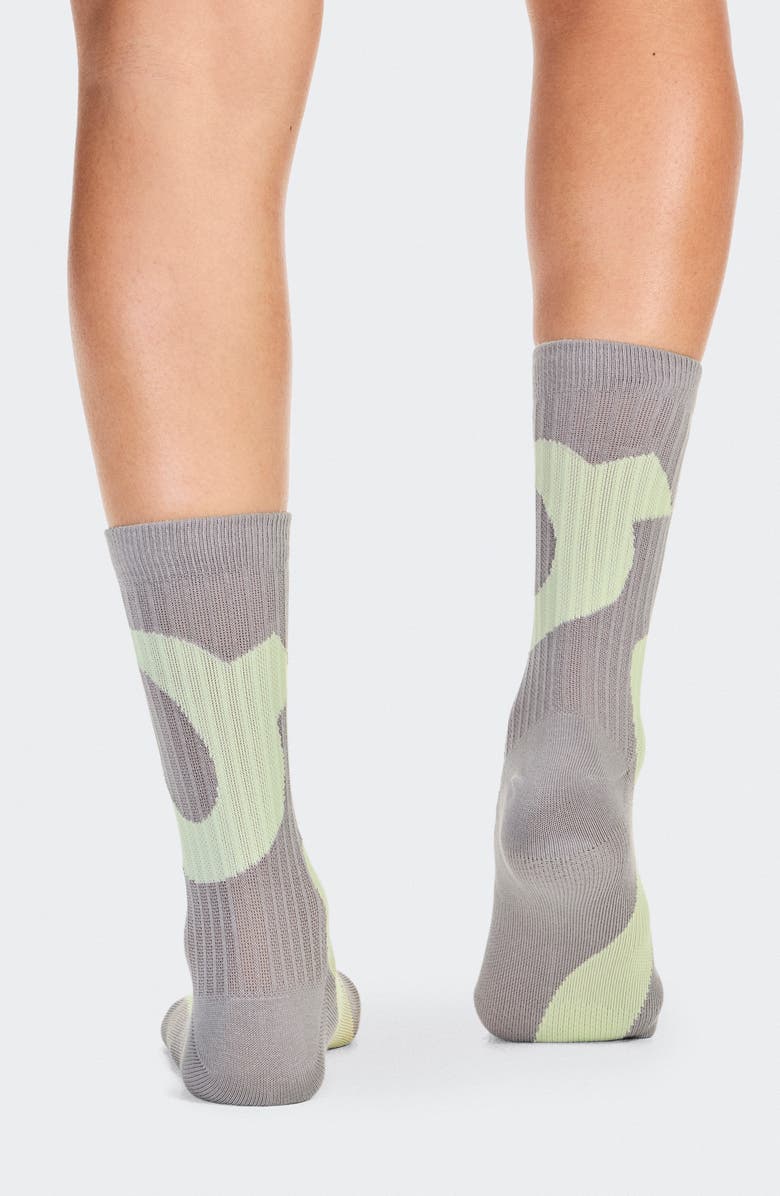On Liquid Logo High 2-Pack Socks, Alternate, color, Zinc/ Linen