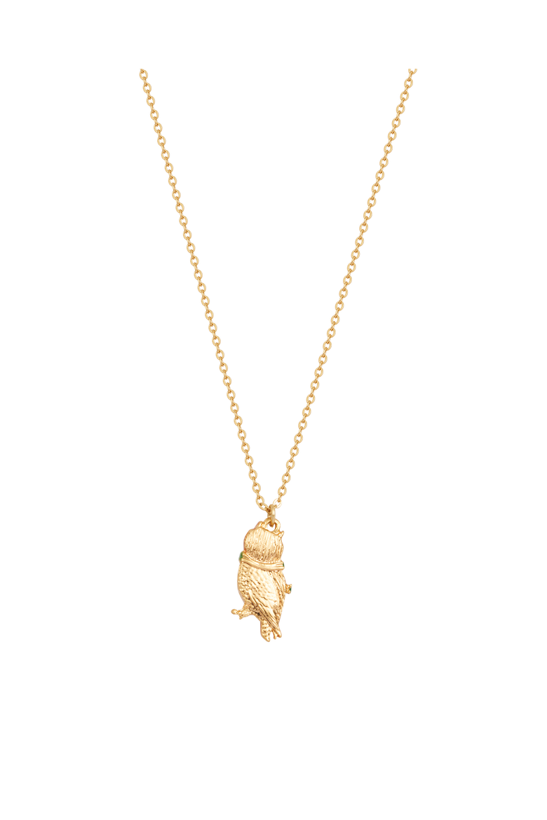 Cosy Owl Gold Chain Necklace, Alternate, color, Gold