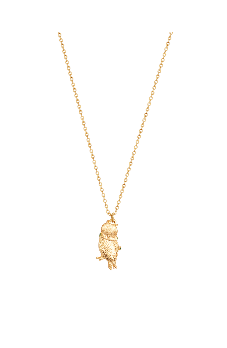 Fable England Cosy Owl Gold Chain Necklace, Alternate, color, Gold