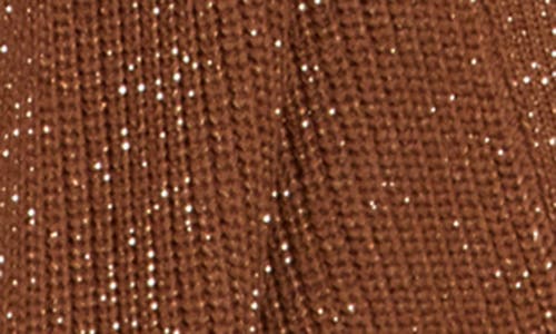 L Agence L'agence Noe Metallic Double Breasted Rib Cardigan In Brown