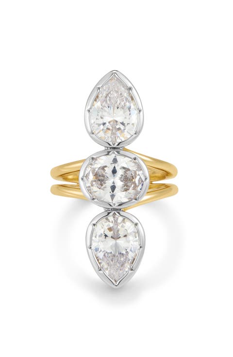 Le Marais Triple Statement Cubic Zirconia Ring