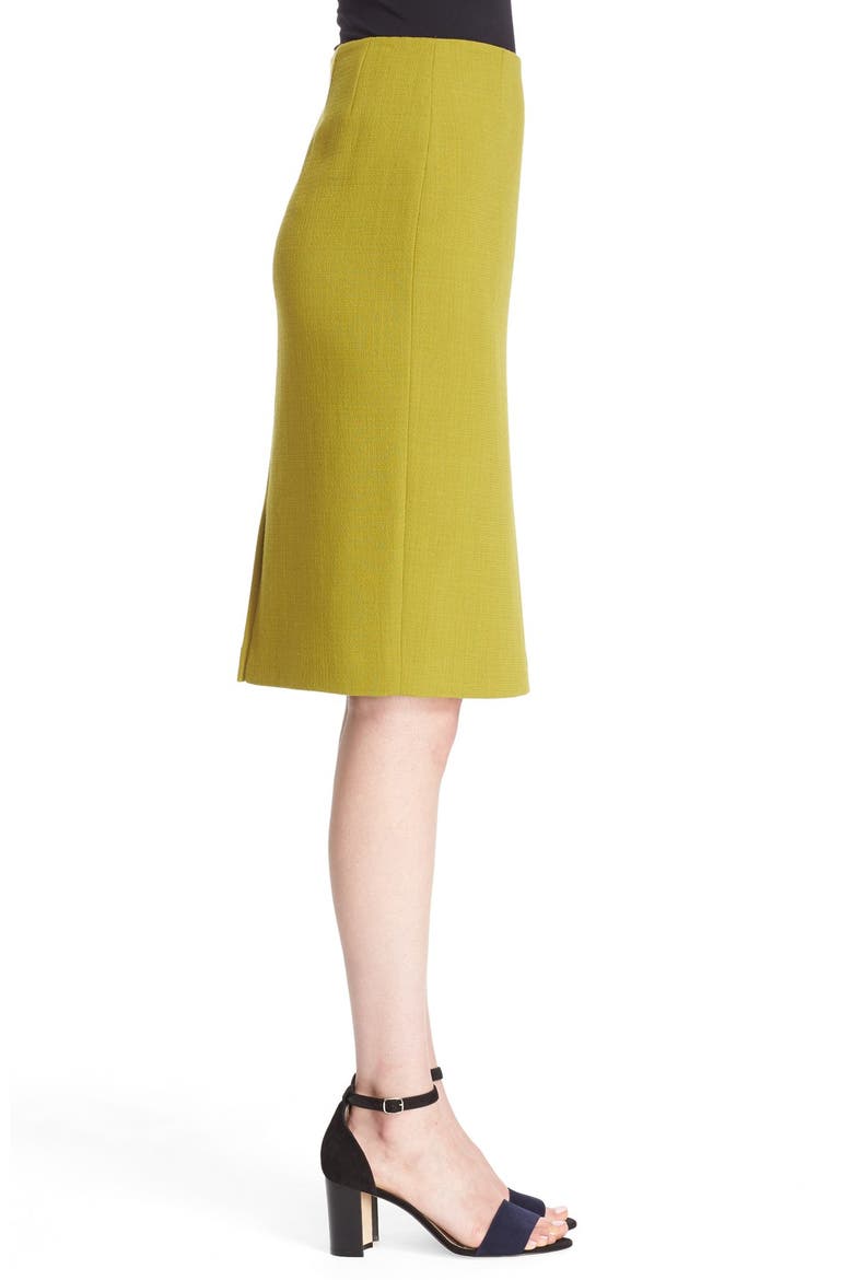 Pencil Skirt with Back Vent, Alternate, color, DEEP PLANTAIN