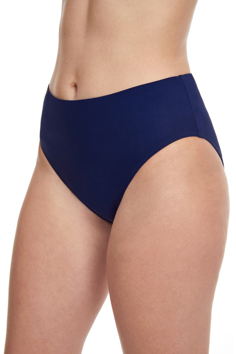 Tutti Frutti Mid Waist Swim Bottom, Alternate, color, NAVY