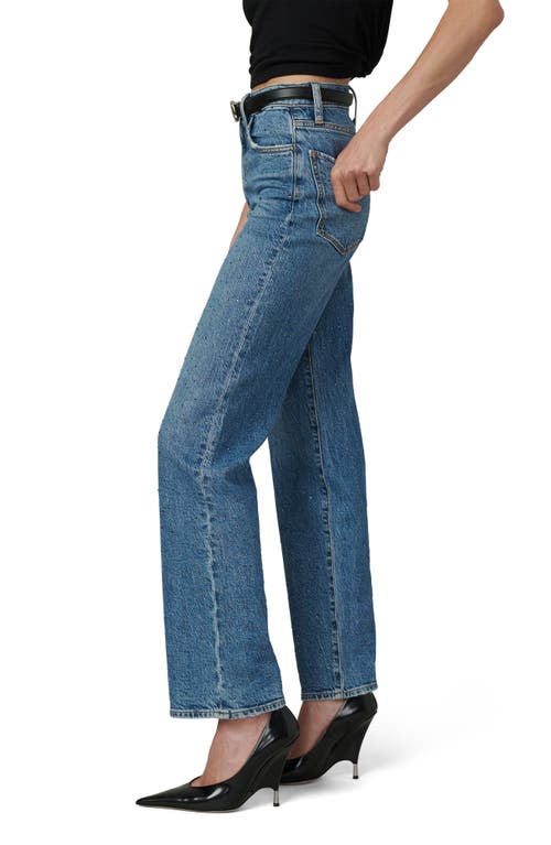 Joe's The Margot Embellished High Waist Straight Leg Jeans In Blue