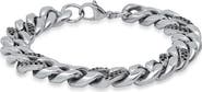 HMY JEWELRY Men's Stainless Steel Curb Chain Bracelet