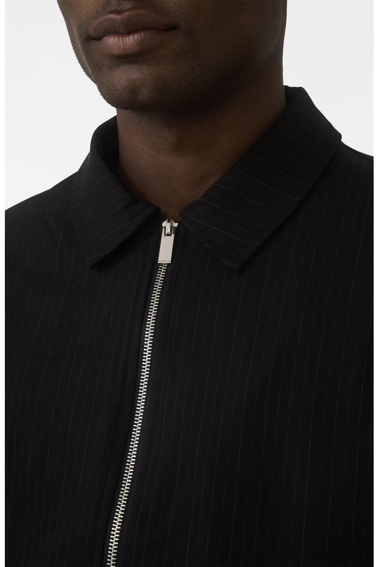 Savile Regular Pinstripe Jacket, Alternate, color, Black