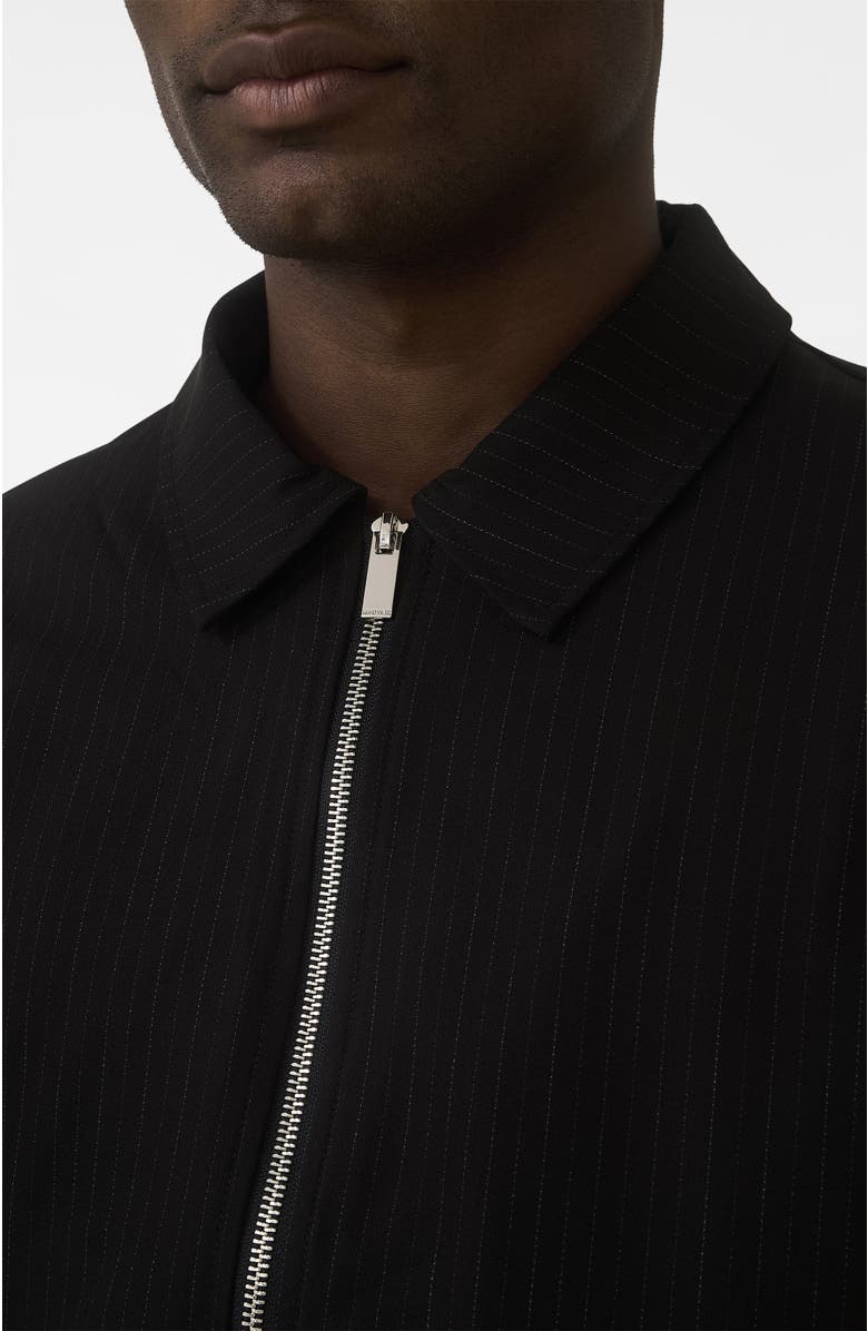 MAUVAIS Savile Regular Pinstripe Jacket, Alternate, color, Black