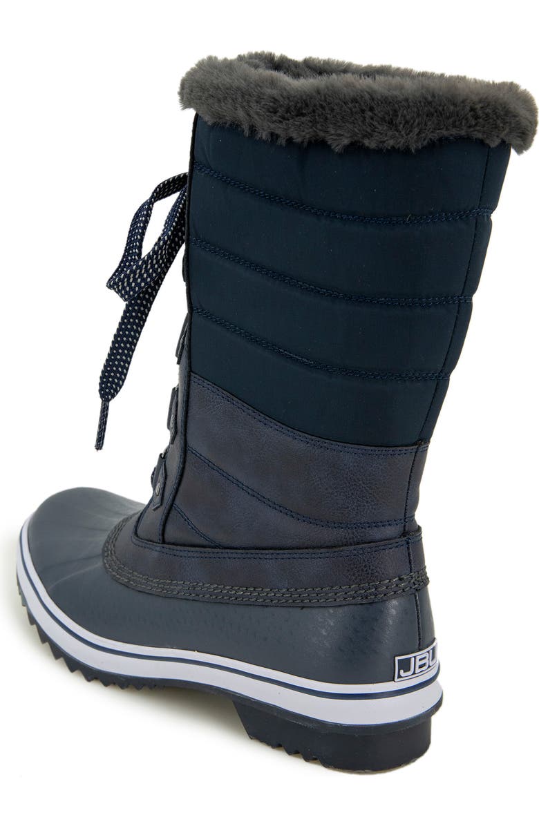 JBU Siberia Waterproof Faux Fur Lined Boot, Alternate, color, Navy