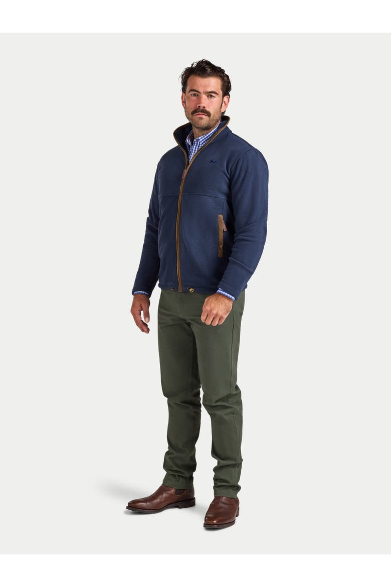 Fleece Zip Through Jacket, Alternate, color, Navy