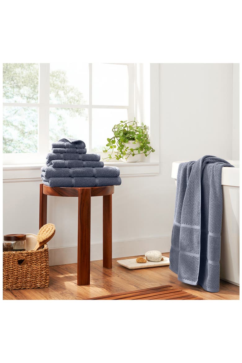 UGG Lawan Cotton Hand Towel, Alternate, color, DENIM HAND