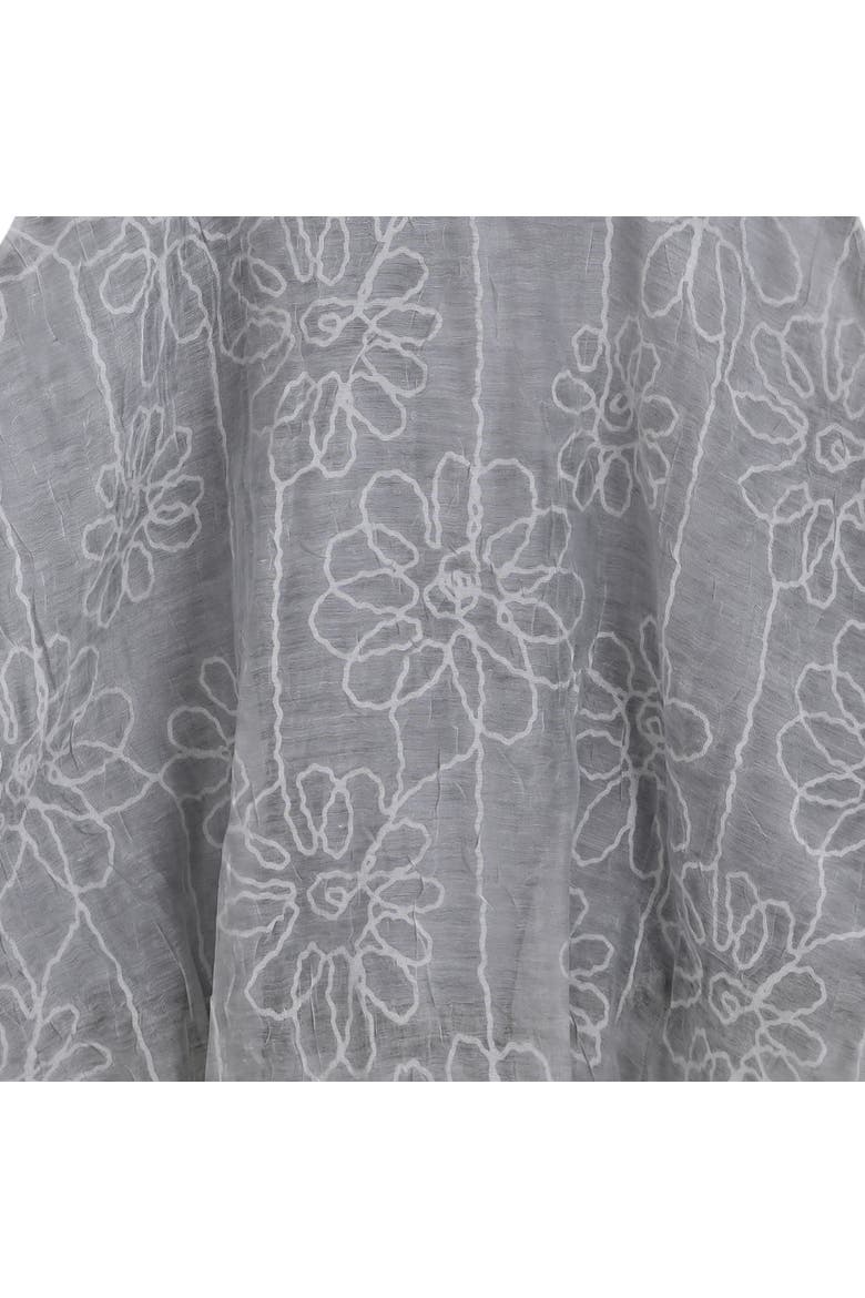 Floral Embroidered Short Set, Alternate, color, Grey