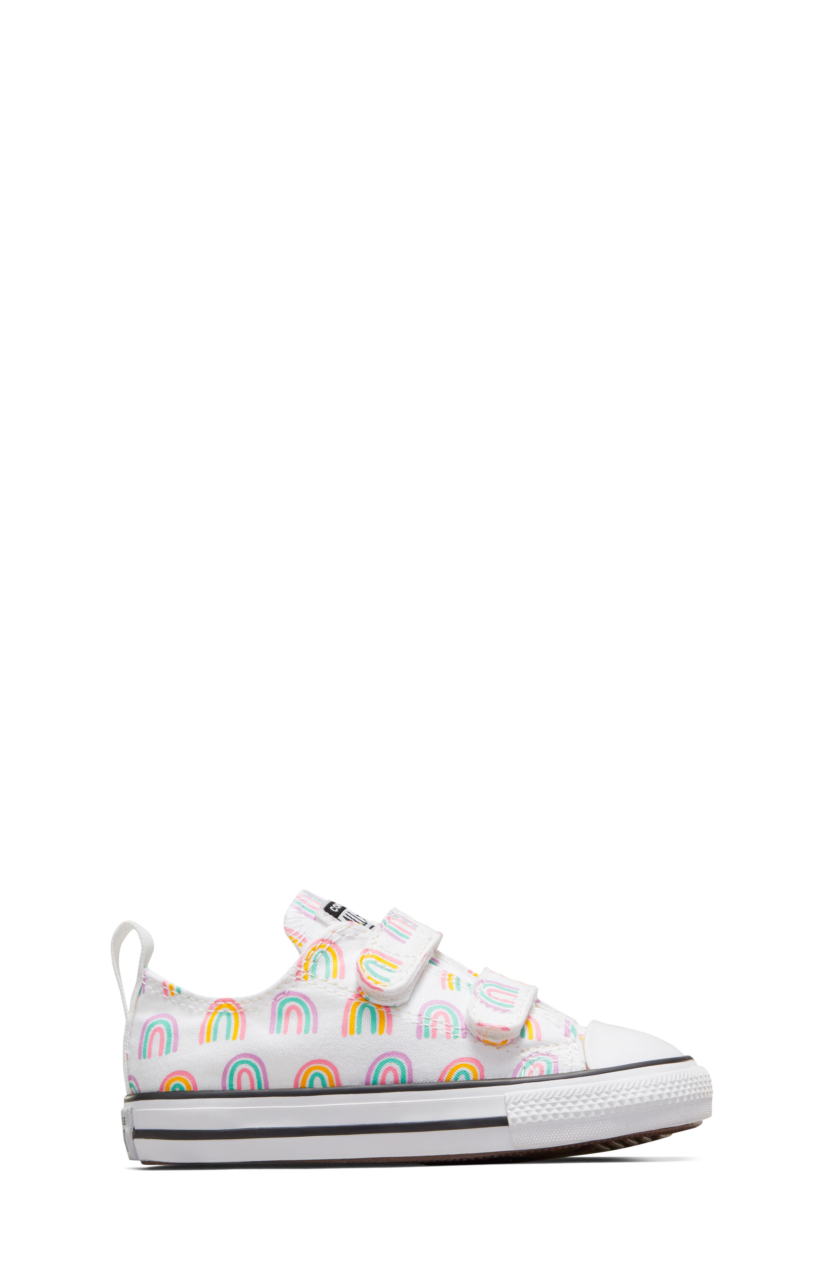 Converse Chuck Taylor<sup>®</sup> All Star<sup>®</sup> 2V Rainbow Print Sneaker, Alternate, color, 