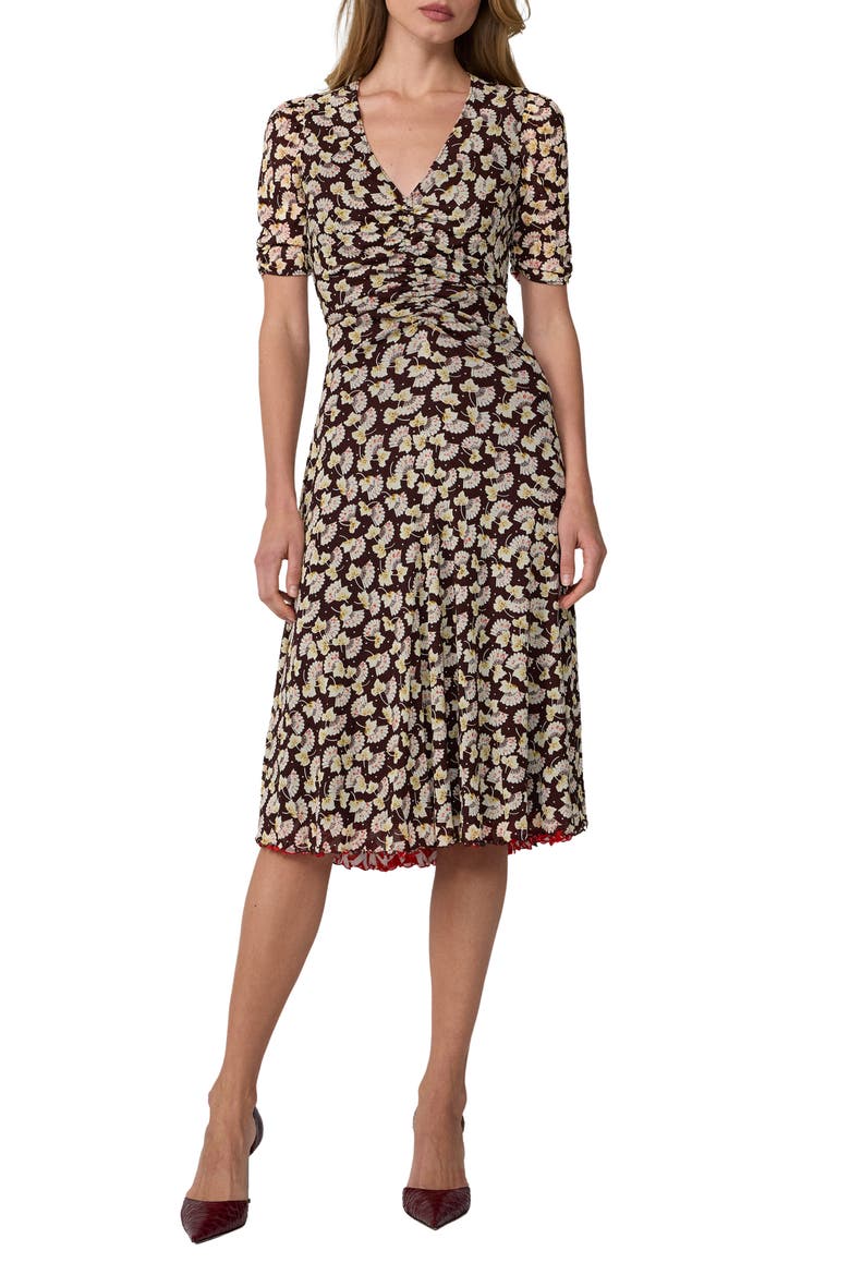 Koren Reversible Floral Mesh Midi Dress, Main, color, FAN DANCE