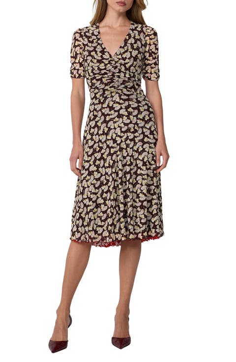Koren Reversible Floral Mesh Midi Dress
