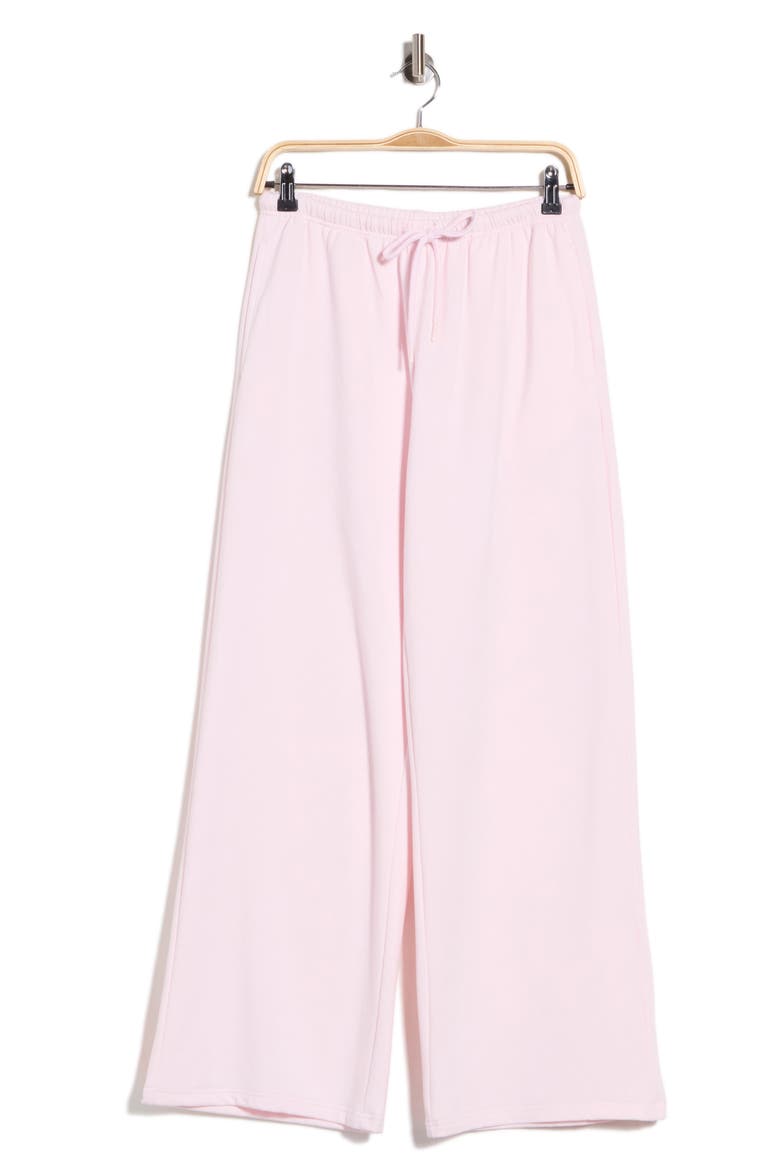 Wide Leg Fleece Pants, Main, color, PINK PRIMROSE