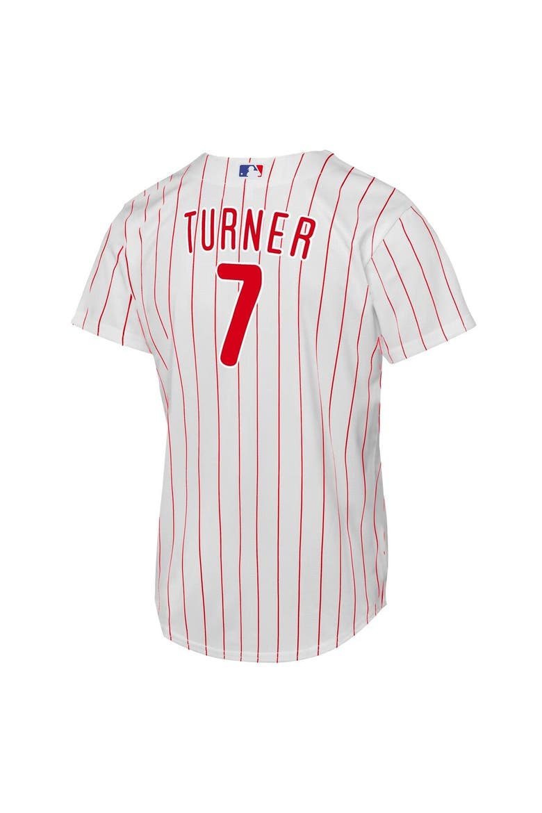 Youth Nike Trea Turner White Philadelphia Phillies Home Replica Player Jersey, Alternate, color, White