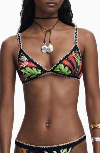 Desigual Crochet Trim Bikini Top