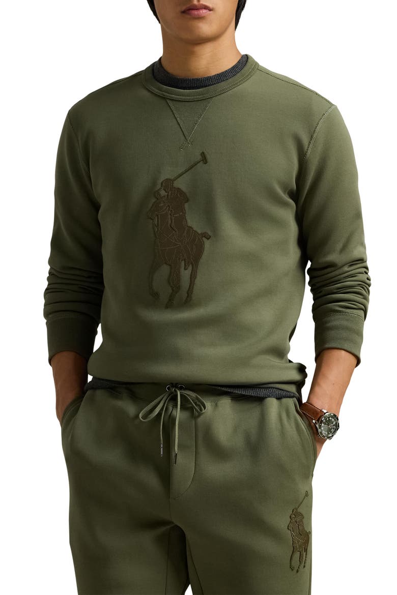 Logo Graphic Sweatshirt, Main, color, THERMAL GREEN